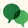 Speech bubbles icon representing interactive user forums
